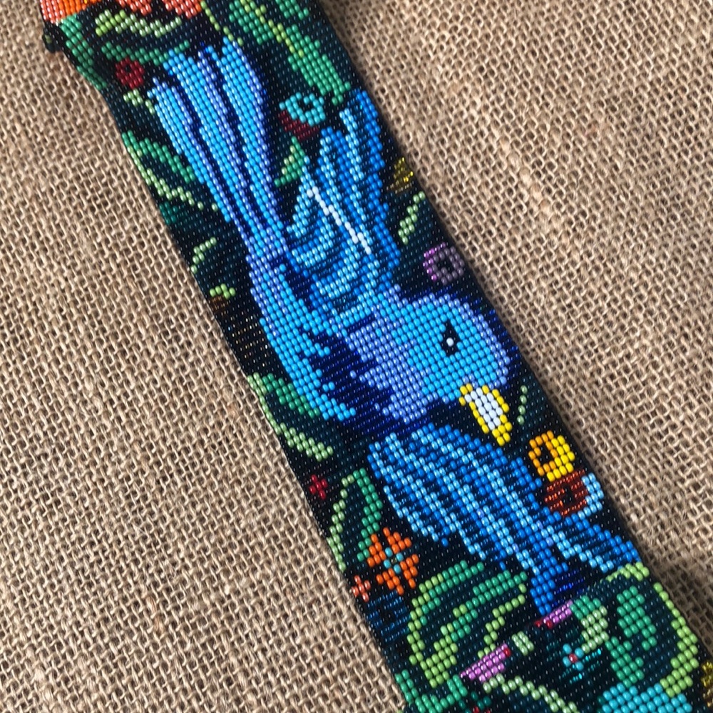 Artesanal Mexican Colorful Beaded Belt